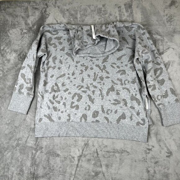 Calvin Klein Cowl Neck Sweater Gray Leopard Size Large Legging Sweater - Picture 7 of 9